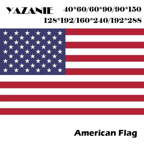 YAZANIE 60*90cm/90*150cm/120*180cm/160*240cm American Printed Flag USA United States Decoration National Flag US Custom Banner