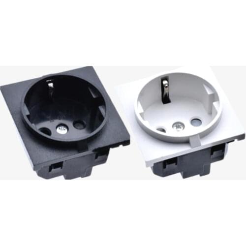 E-08 Black embedded industrial outlet European standard German output socket 250V 16A universal AC uninterruptible power socket