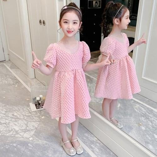 Childrens wear girls' summer dress new online celebrity western style girls' summer dress Korean princess childrens skirt