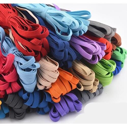 10Yard 7MM Colorful Elastic Band High Elastic Line Flat Rubber Trim Band Wasit Band Sewing Rope For Garment Clothing Accessories