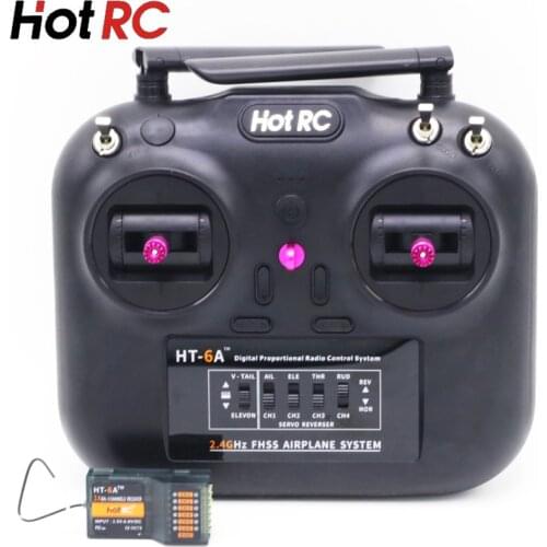 Hotrc HT-6A 2.4G 6CH RC Transmitter FHSS & 6CH Receiver With Box For FPV Drone Rc Airplane Rc Car Rc Boat
