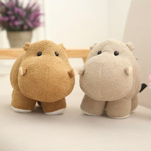 Huggable Simulation Elephant Hippo Plush Toy Soft Stuffed Cartoon Animal Doll Home Decoration Baby Kids Birthday Christmas Gift
