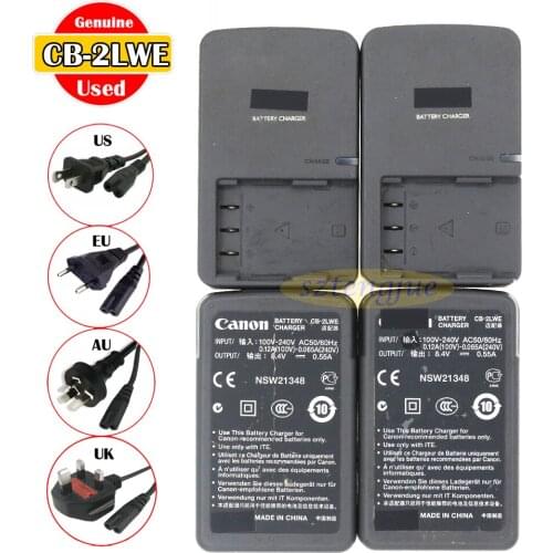 Used Genuine CB-2LWE Charger For Canon PowerShot G7 G9 S30 S40 S45 S50 S60 S70 S80 Rebel XT XTi NB-2L