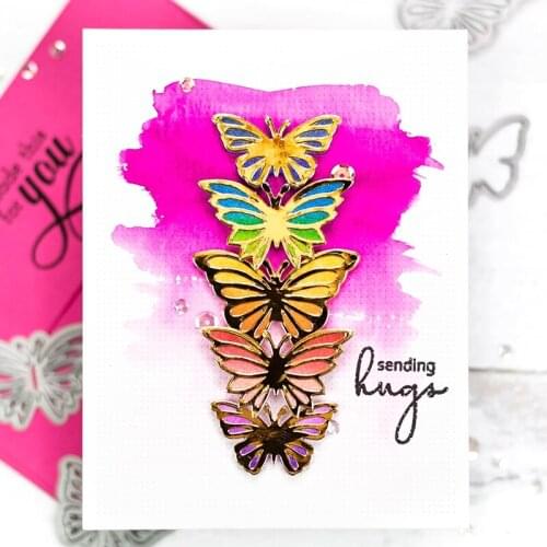 JMCRAFT Colorful Butterflies Metal Cutting Dies DIY Scrapbook Handmade Paper Craft Metal Steel Template Dies