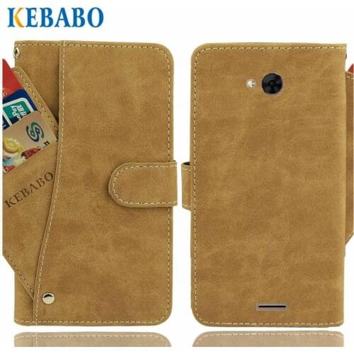 Leather Wallet BQ BQ-5340L Choice Case 5.34" Flip Vintage Leather Front Card Slots Cases Cover Business Phone Protective Bags