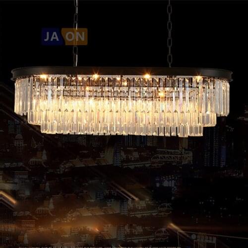Led e14 American Iron Crystal Oval LED Lamp LED Light.Pendant Lights.Pendant Lamp.Pendant light For Dinning Room Foyer
