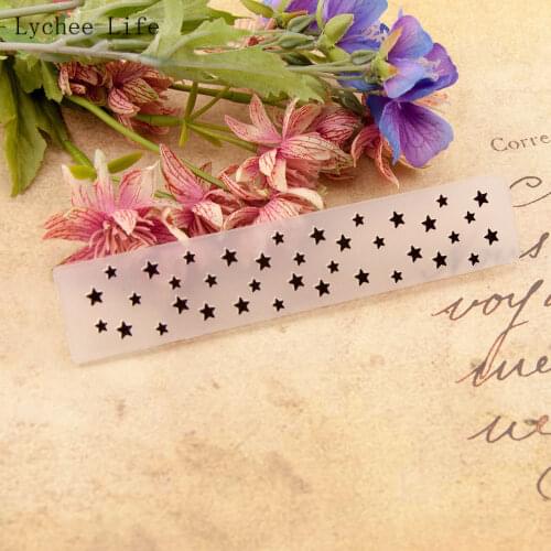 Lychee Life Star Printed Embossing Folders Scrapbooking For Cards Making Diy Handmade Crafts