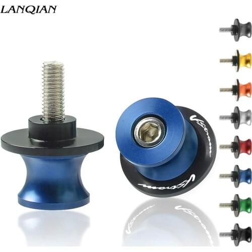 Motorcycle 8MM Spools Stand Arm Drop Sliders Swingarm Slider For SUZUKI DL650 V-Strom 2004 - 2007 2008 2009 2010 2011 2012 2013