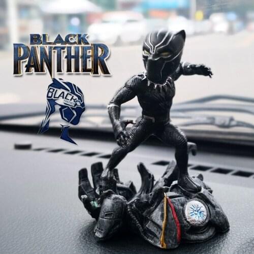 Cartoon Marvel Superhero Panther Model Hand Office Aberdeen Car Center Console Decoration Interior Decoration Supplies