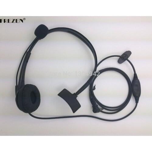 Overhead Earpiece Headset Boom Mic Microphone Noise Cancelling for Yaesu Vertex Radio 1pin 3.5mm
