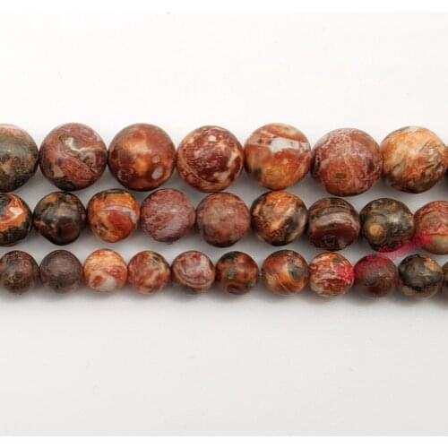 Natural Stone Red Leopard Skin Jaspers Round Loose Beads for Jewelry Making 4 6 8 10 12MM