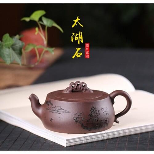 Wholesale undressed ore purple clay taihu salty ZhongYing all handmade gifts customized a undertakes the teapot