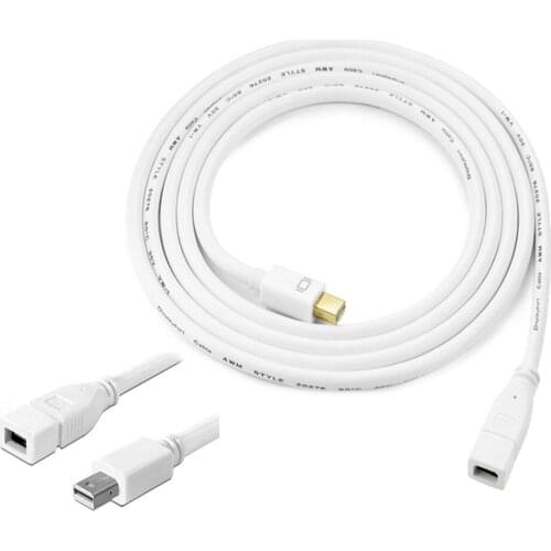 180cm Mini DP displayport male to mini dp Diaplayport female connector cable DP extension line to the bus line