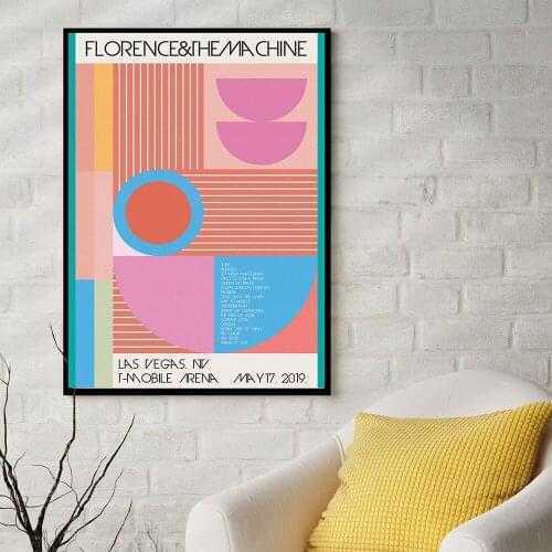 Florence & the Machine gig poster Abstract Decoration Canvas Print Painting Poster Art Wall Pictures for Living Room Home Decor