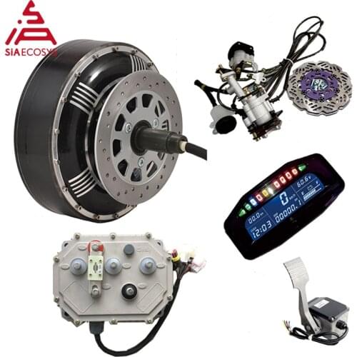 QSMOTOR 4000W 273 40H V3 BLDC brushless electric car hub motor hybrid conversion kits with Kelly 7245H