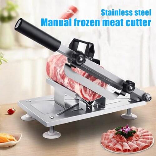 Stainless Steel Manual Frozens Meats Slicer Mutton Ham Beef Cutter Cutting Machine Kitchen Supplies GQ