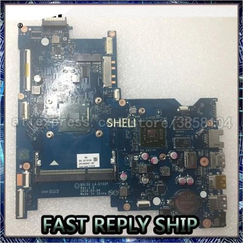 SHELI For HP 250 G5 15-AY Motherboard with N3710 CPU 2G LA-D702P 854942-001 854942-501 854942-601