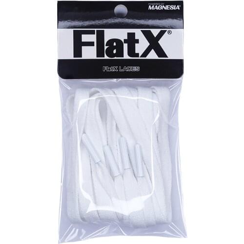 FlatX 8mm White/White Color Metal Tips Shoelaces High Quality Professional Sneaker Laces Shoelace Lacet