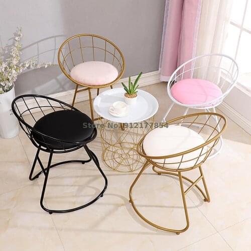 Modern minimalist makeup stool dressing stool dressing table dressing table stool ins bedroom soft bag backrest chair