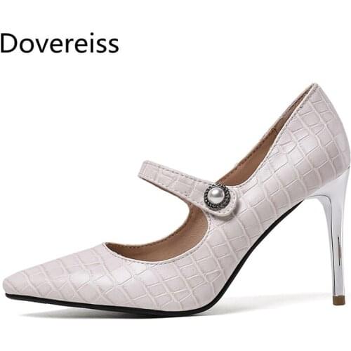 Dovereiss Fashion Womens Shoes summer new Elegant Wedding shoes consice sexy yellow Pumps Party shoes big size 43