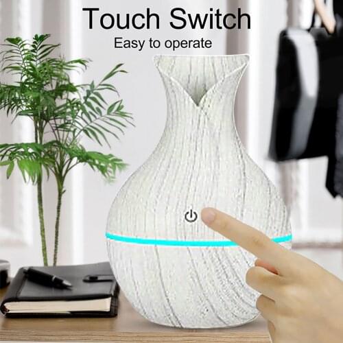 Humidifier Electric Aroma Air Diffuser Wood Grain Ultrasonic Air Humidifier Essential Oil Aromatherapy Mist Maker Home Hot Sale