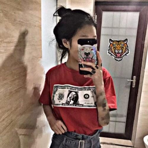 Short-sleeved t-shirt female 2019 new student Korean summer dress clothes fat sister loose wild half-sleeved bottoming shirt