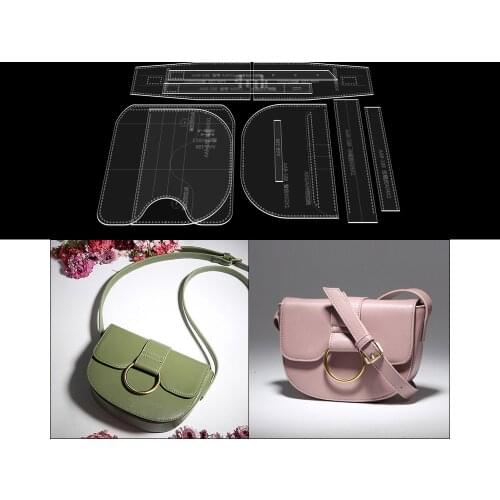 1 Set Acrylic Stencil Women Crossbody bag Template Leather Craft Sewing Pattern For Handmade