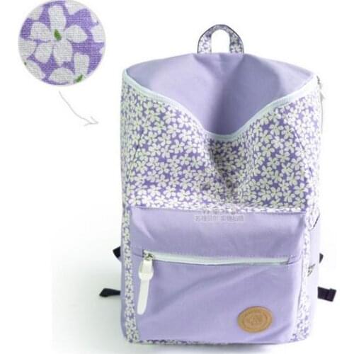 Pink Color Printing Rose Flowers Women Canvas Backpack School Bags for Teenager Girls Travel Casual Backpacks mochila feminina