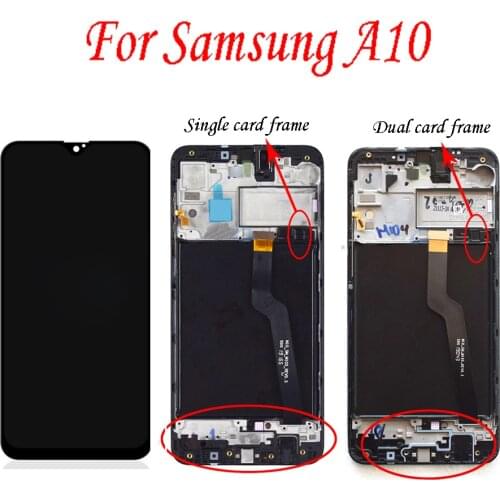 6.2" LCD Display For Samsung Galaxy A10 A105 A105F SM-A105F 2019 LCD Display Touch Screen with Frame replacement Repair parts