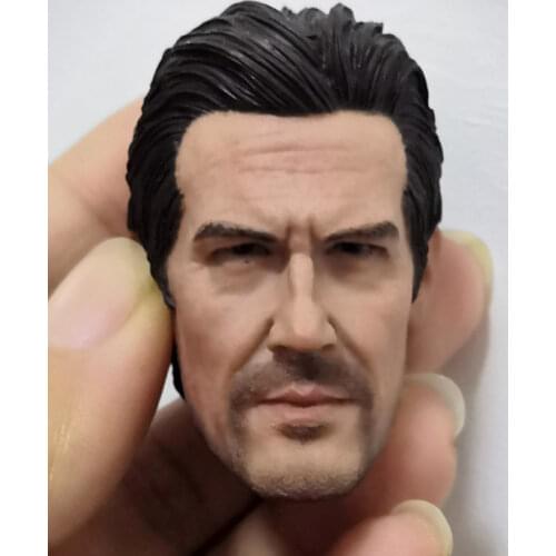 1/6 Male Head Sculpt PVC Carved Collectible Fit 12'' Action Figure Toy