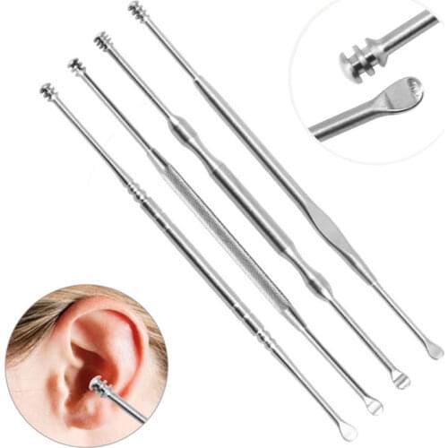 1PCS Ear Wax Pickers Stainless Steel Ear Picks Wax Removal Curette Remover Cleaner Ear Care Tool Ear Pick Beauty Tools