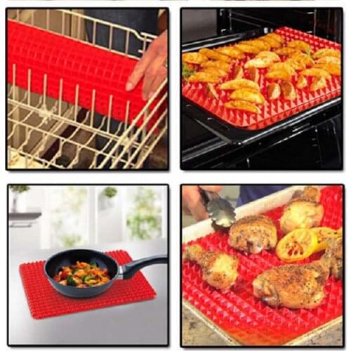 1PC Pyramid Bakeware Pan Nonstick Silicone Baking Mats Pads Moulds Cooking Mat Oven Baking Tray Sheet Kitchen Tools