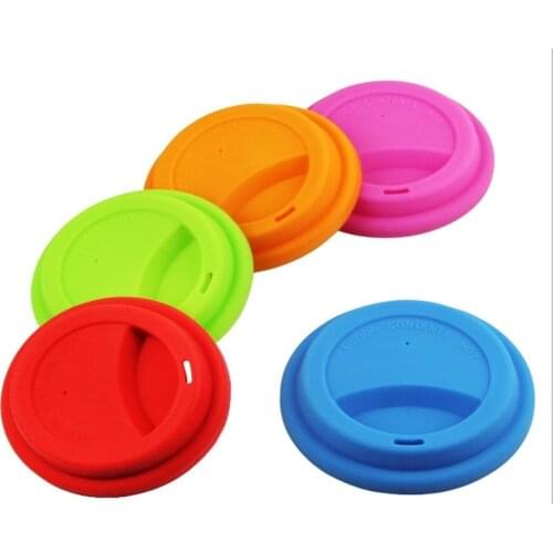 100pcs/lot 9cm Reusable Silicone Coffee Milk Cup Mug Lid Cover bottle lids For other material cups