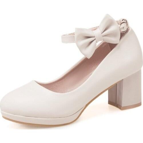 18 the spring and autumn period and the new round head light mouth sweet bowknot is high and thick