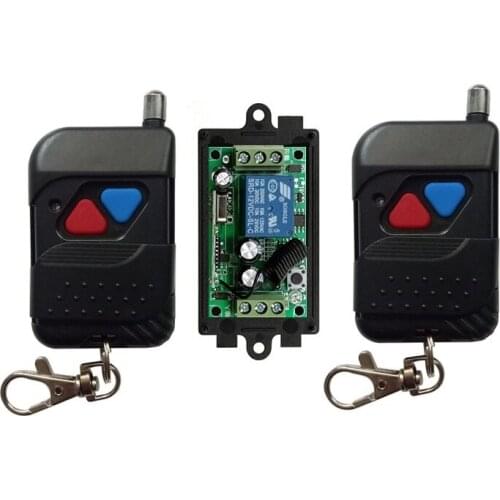 2017 DC 9V 12V 24V 1 CH 1CH RF Wireless Remote Control Switch System,315 MHZ 2pcs (Back) Transmitter + Receivers,Latched