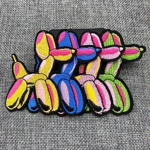 3pcs/lot Cartoons Balloon Dog DIY Badge Embroidered Patch Innovation Applique Clothes Ironing Clothing Sew Supplies Decorative