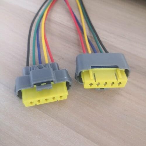 5 Pin/Way FCI Female Headlight Connector Turn Signal Plug Wire Harness Pigtail For Nissan Tiida Qashqai 211PC053S4026 3126684T6