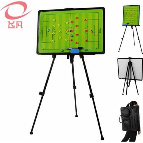 60x45cm Large Size soccerFloor Type Football Teaching Board Bracket Type Football Tactical Board with Backpack Magnetic Erasable