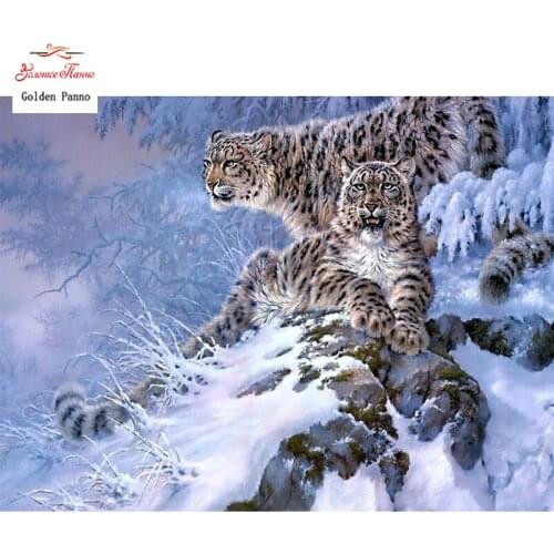 GOLDEN PANNO Diamond Painting Full Square 5D Diy Daimond Embroidery Diamant Mosaic Sale Displasy Broderie Diamant Leopard 03