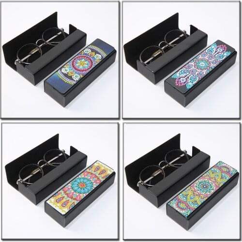 Diamond Painting Glasses Box Special Shaped Diamond Mosaic Datura Flowers Cross Stitch Embroidery Diamond Art Rhinestone Decor