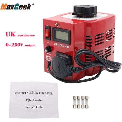 Maxgeek APS 500W 220V Voltage Regulator Variac Auto Transformer 0.5KW Powerstat 0-250V Output