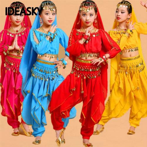 Egyptian indian bollywood bellydance costume belly dance dress set for women costume set children kid girl oriental suit clothes