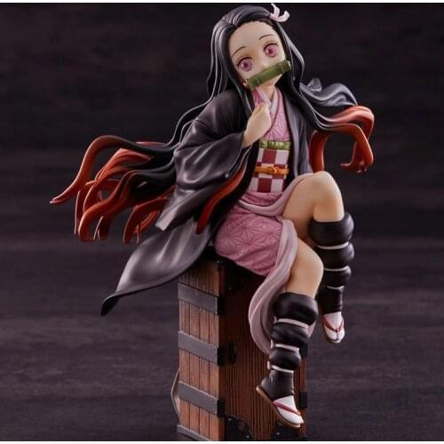 Anime Devils Blade Tanjirou Nezuko Backpack Manga Statue Demon Slayer Kimetsu No Yaiba Action Figure Collectible Model Toy Doll