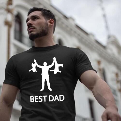 Best Dad Print Graphic Mens Tees Harajuku Streetwear Short Sleeve O-neck Funny T-shirt Father Gift Man Summer Cool Clothing New