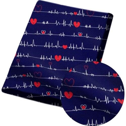 JOJO BOWS Polyester Cotton Cloth Fabric AIDS Healthcare Printed Sheets DIY Handmade Clothes Supplies Home Textile 45*145cm 1pc