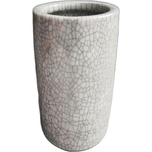 Chinese Old Porcelain Cracked Glaze Pen Container Brush Pots