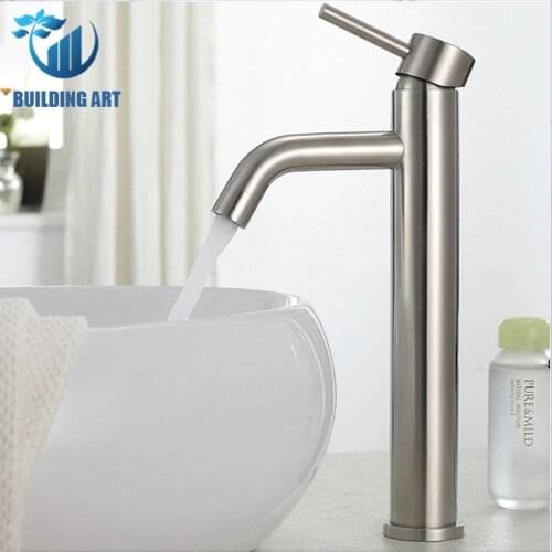 Brass Brushed Nickel Golden Washbasin Faucet Bathroom Faucet Hot Cold Mixer Crane Bathroom Faucet Taps With Pop Up Drain