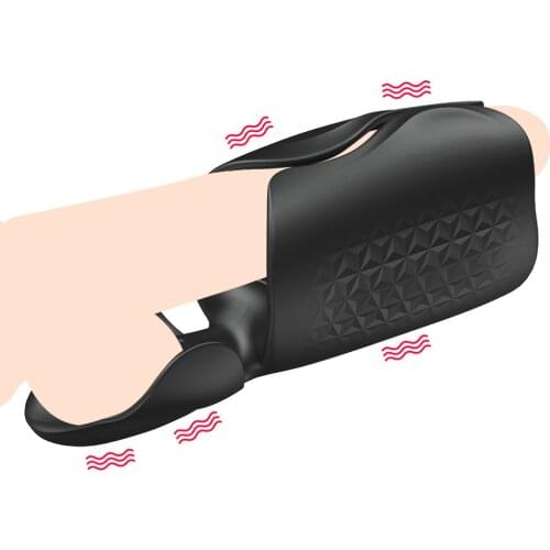 Masturbation Erotic Penis Ring Vibrator Cock Enlargers Exercise Device Sex Toy for Men Male Time Delay Train Toy