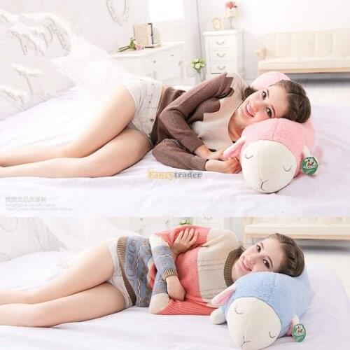 Cute 97cm Giant Stuffed Sleepy Sheep Toy Soft Plush Sheep Doll Pillow Home Cushion for Gifts