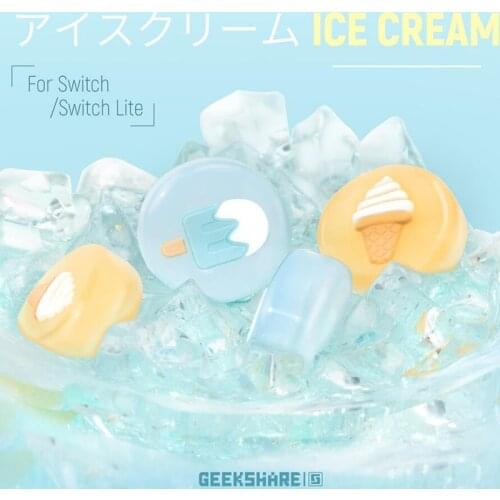 Ice cream Soft Thumb Stick Grip Cap Joystick Protective Cover For Nintendo Switch NS Lite Joy-con Controller Thumbstick Case